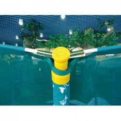 Cama Elástica Rosa Com Rede 305 X 250 Cm  | Piscinasdesmontaveisweb