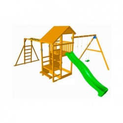 Parque Infantil Com Baloiço Duplo E Escada De Macaco Teide Xl Masgames Ma700103