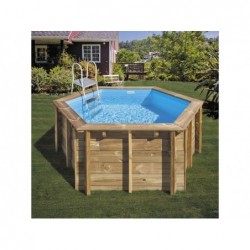 Piscina de 280X107 cm. Redonda Madeira Lili 2 Gre 800008