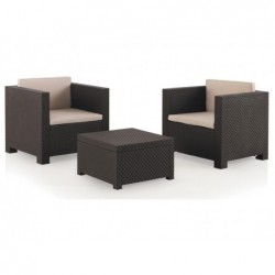 Set de Móveis de Jardim Diva Tete a Tete Wengué Berner