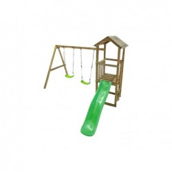Parque Infantil de Madeira Carlit M com Baloiço Duplo Masgames MA700250 | Piscinasdesmontaveisweb