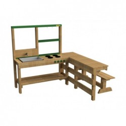 Cozinha de Madeira Spicy Delicious para Exterior Masgames MA600575