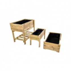 Mesas de Cultivo Fortis de Madeira Pack 3 Masgames MA600703
