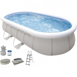 Piscina Desmontável de 540x304x106 cm. Frame Oval Pool Set com Purificador Jilong 17449EU