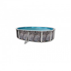 Piscina Pedra Cinza 550x366x120 Cm. Toi 8130