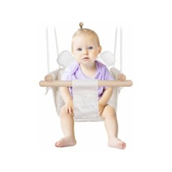 Balançoire pour bébé design blanche | Piscineshorssolweb