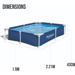 Piscina Desmontável 221 X 150 X 43 Cm Bestway 56401 | Piscinasdesmontaveisweb