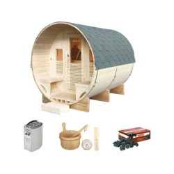 Sauna de Exterior Gaïa Luna de 220x205x250 cm | Piscinasdesmontaveisweb