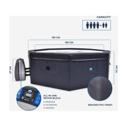 Spa Semirrígido Octopus da NetSpa de 73x193 cm | Piscinasdesmontaveisweb