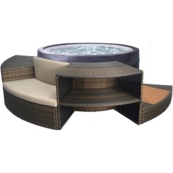 Spa Semirrígido Vita da NetSpa de 73x193cm com Móveis