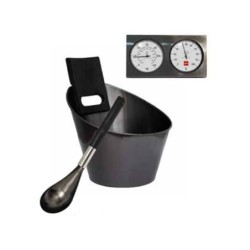 Conjunto de Acessórios Pretos para Sauna da Harvia | Piscinasdesmontaveisweb