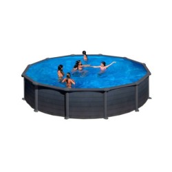 Piscina Granada Gre Kitpr358gf De Grafite Redonda. 350 X 132 Cm.