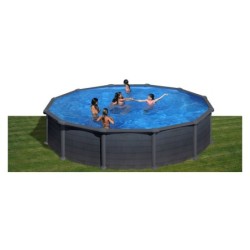 Piscina Granada Gre Kitpr358gf De Grafite Redonda. 350 X 132 Cm.  | Piscinasdesmontaveisweb