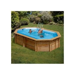 Piscina Oval Madeira Gre 790098 Vermela 672x472x146 Cm.