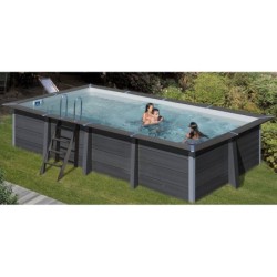 Piscina de Madeira Compósita Retangular de 606x326x124 cm de Gre KPCOR60N
