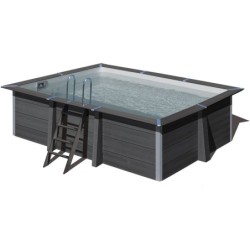 Piscina de madeira Compósita Retangular de 466x326x124 cm de Gre KPCOR46N | Piscinasdesmontaveisweb