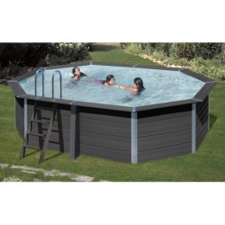 Piscina de Madeira Compósita Oval de 524x326x124 cm de Gre KPCOV52L