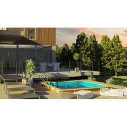 Piscina de Madeira Carra 3 Quadrada de 305x305x119 cm de Gre WPCARR3 | Piscinasdesmontaveisweb
