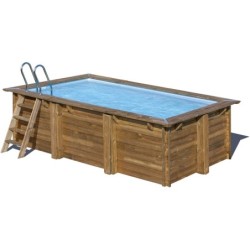 Piscina de Madeira Marbella 2 Retangular de 420x270x117 cm de Gre 7900962 | Piscinasdesmontaveisweb