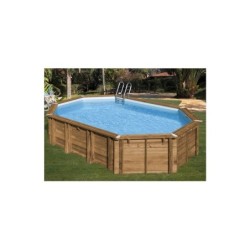 Piscina de Madeira Safran 2 Retangular de 620x395x136 cm de Gre 7900892