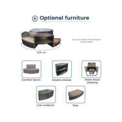 Conjunto de 5 Móveis para Spa NetSpa Vita 140 | Piscinasdesmontaveisweb
