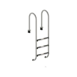 Escada de Aço Muro de 3 Degraus para Piscina Enterrada Gre 4027316