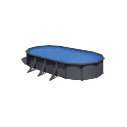 Piscina Oval Aspeto Antracite Dream Pool Série Anthracite de 730x375x120 cm Gre KIT730GY