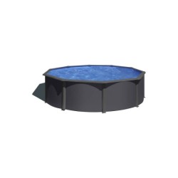 Piscina Redonda Aspeto Antracite Dream Pool Série Anthracite de 460x120 cm Gre KIT460GY