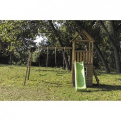 Parque Infantil Com Casinha E Baloiço Duplo Tibidabo Masgames Masgames Ma700225