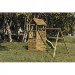 Parque Infantil Com Casinha E Baloiço Duplo Canigo Masgames Ma700205