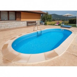 Piscina Oval Enterrada Madagascar 610x375x150 Cm Gre Kpeov5059
