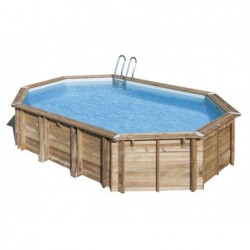 Piscina De Madeira Avocado De 656x454x131 Cm. Gre 790203