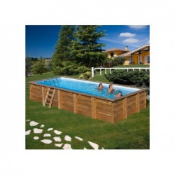 Piscina De Madeira Evora De 620x420x133 Cm. Gre 790206 | Piscinasdesmontaveisweb