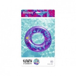 Bóia Inflável Violeta Com Penas 91 Cm. Bestway 36153 | Piscinasdesmontaveisweb