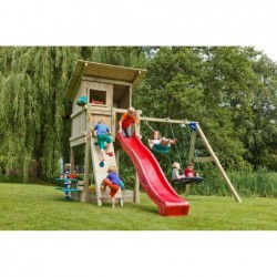 Parque Infantil Com Baloiço Duplo Beach Hut Xl Masgames Ma821301