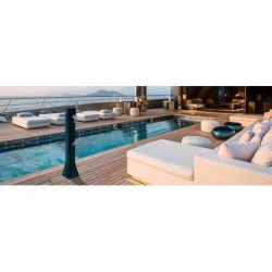 Chuveiro Solar Verde 120 Cm. Com Os Pés De Enxaguadura Happy Go | Piscinasdesmontaveisweb