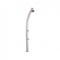 Chuveiro Solar Tinta Inox 233 Cm. De Alumínio Com Os Pés De Lavagem Alegres